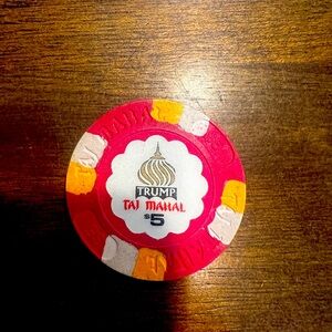Trump Taj Mahal Five Dollar Casino Token
